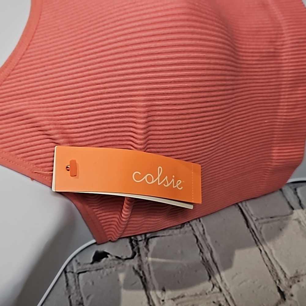 Colsie ribbed bratank top Long Line - Picture 4 of 7